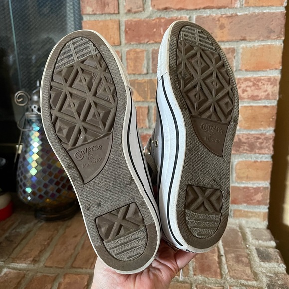 Converse Gray Polka Dot High Top Sneakers - Picture 9 of 9